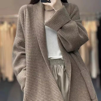 Casual Loose Long-Sleeved Knitwear Cardigan Sweater for Women